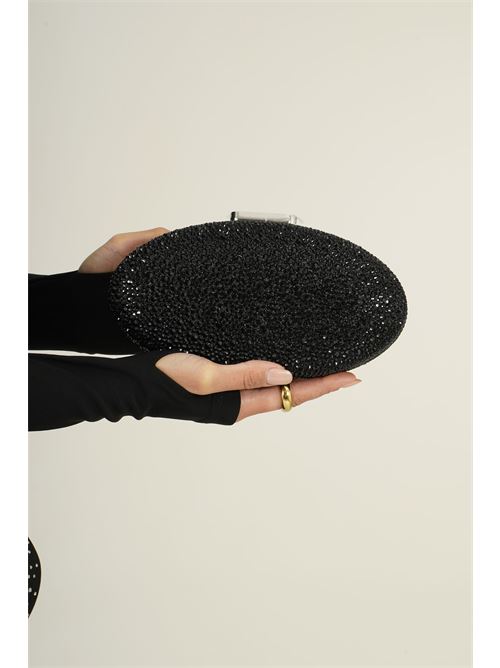 Pochette Indare con crystalli Twenty Fourhaitch | INDARENERO
